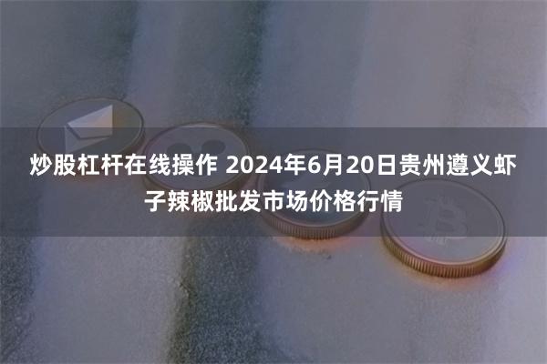 炒股杠杆在线操作 2024年6月20日贵州遵义虾子辣椒批发市场价格行情