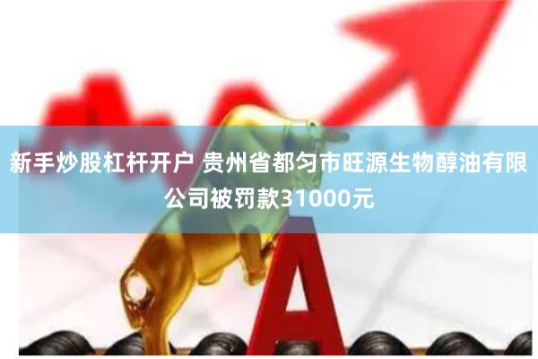 新手炒股杠杆开户 贵州省都匀市旺源生物醇油有限公司被罚款31000元